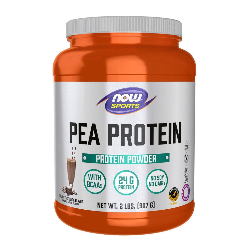 NOW Sports Pea Protein 24g Creamy Chocolate - 2 lbs