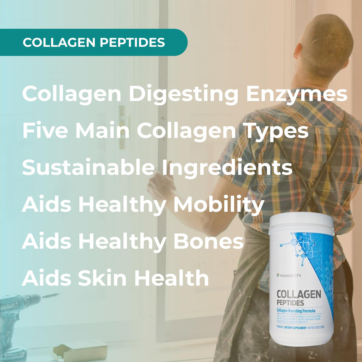 Youngevity Multi-Collagen Peptides Powder Types I II III V X - 11.4 oz - image 4