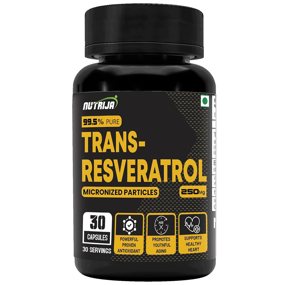 NutriJa Trans Resveratrol 250mg Antioxidant - 30 Capsules