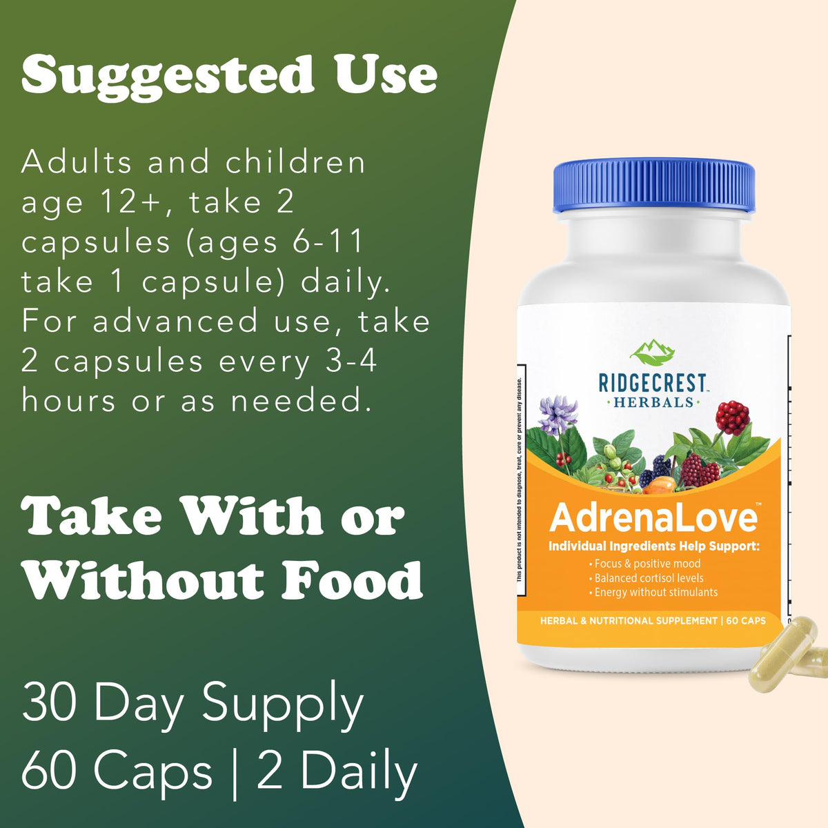 RidgeCrest Herbals AdrenaLove Adrenal Stress Support - 60 Capsules - image 4