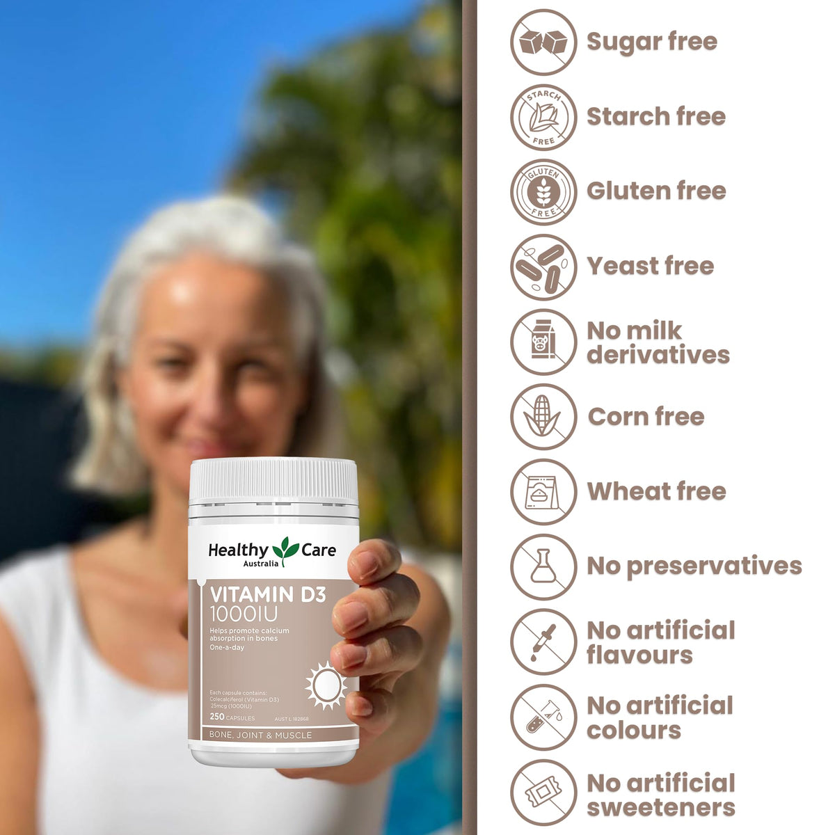 Healthy Care Vitamin D3 1000 IU - 250 Softgels - image 5