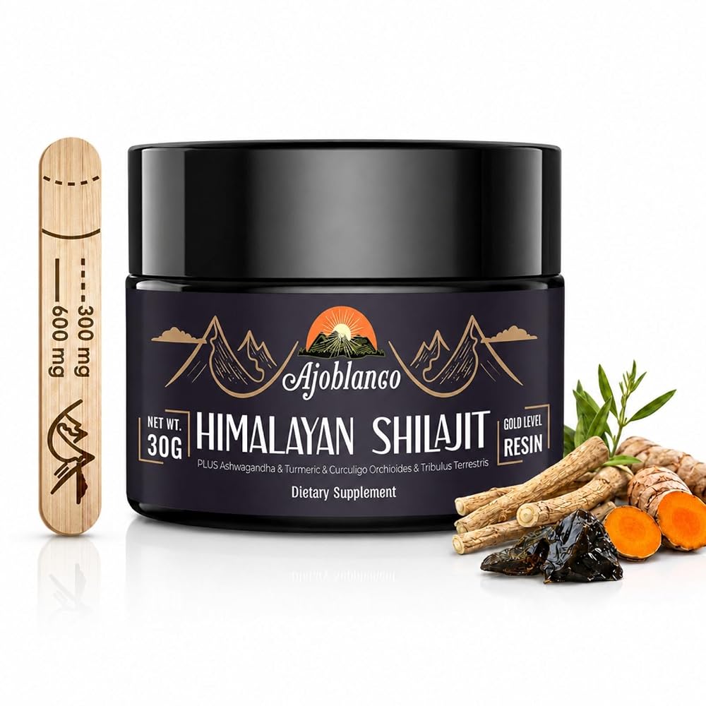 Ajoblanco 600mg Shilajit Pure Himalayan Organic Shilajit Resin