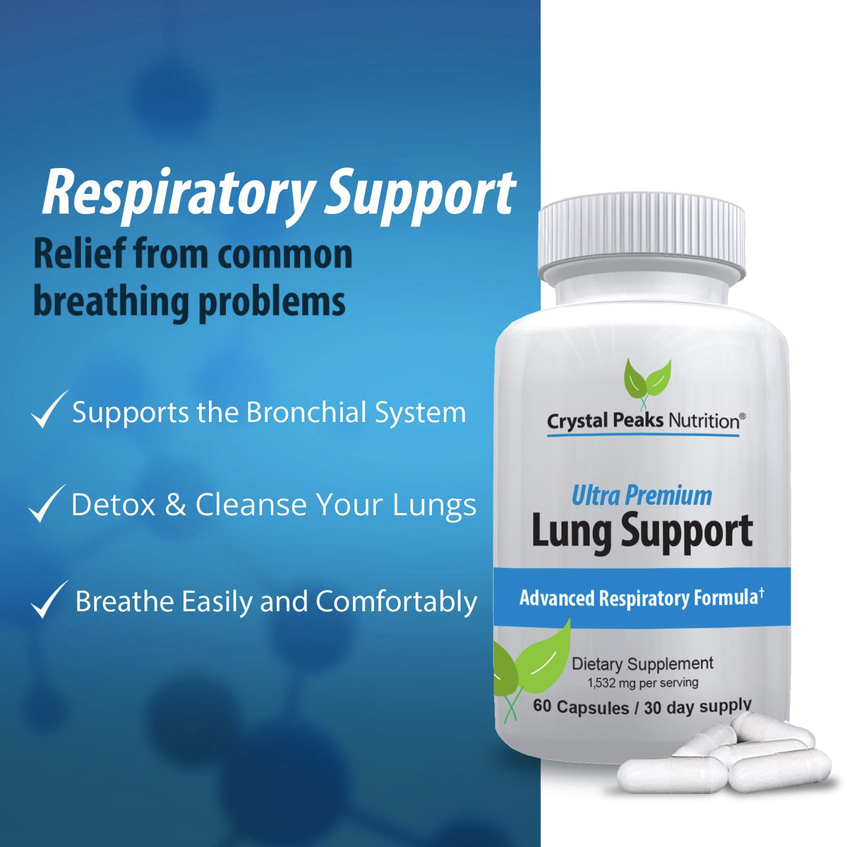 Crystal Peaks Nutrition Lung Support Respiratory Supplement - 60 Capsules - image 5