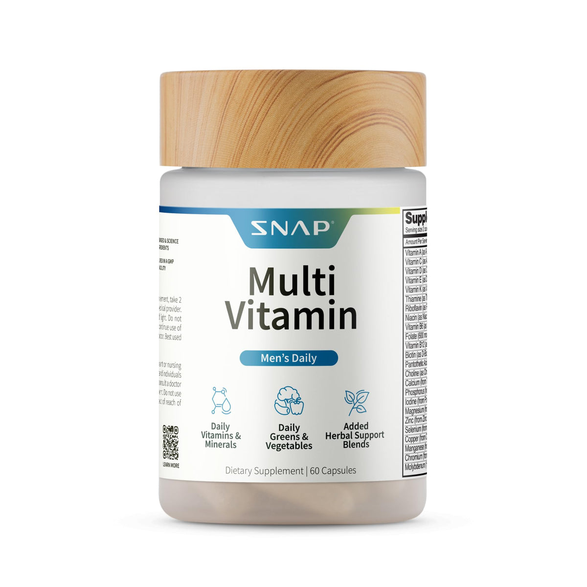 Snap Supplements Men's Daily Multivitamins - 60 Capsules