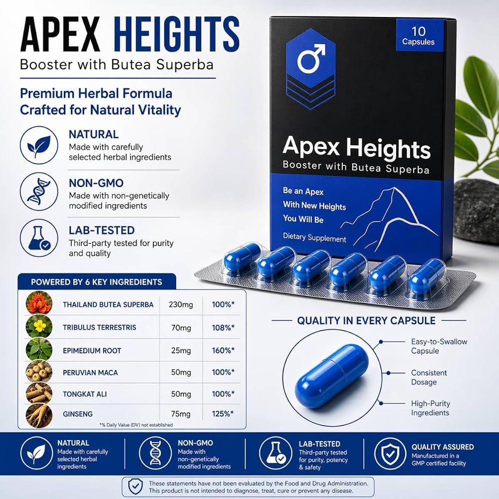 Apex Heights Butea Superba Extract Supplement - 10 Capsules - image 3