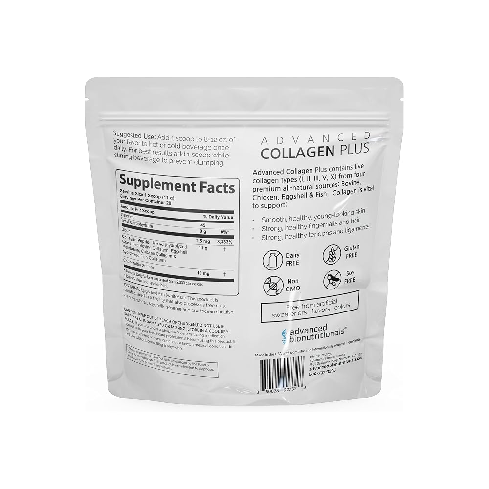 Advanced Bionutritionals Collagen Plus 5-Type Powder - 7.75 oz - image 5