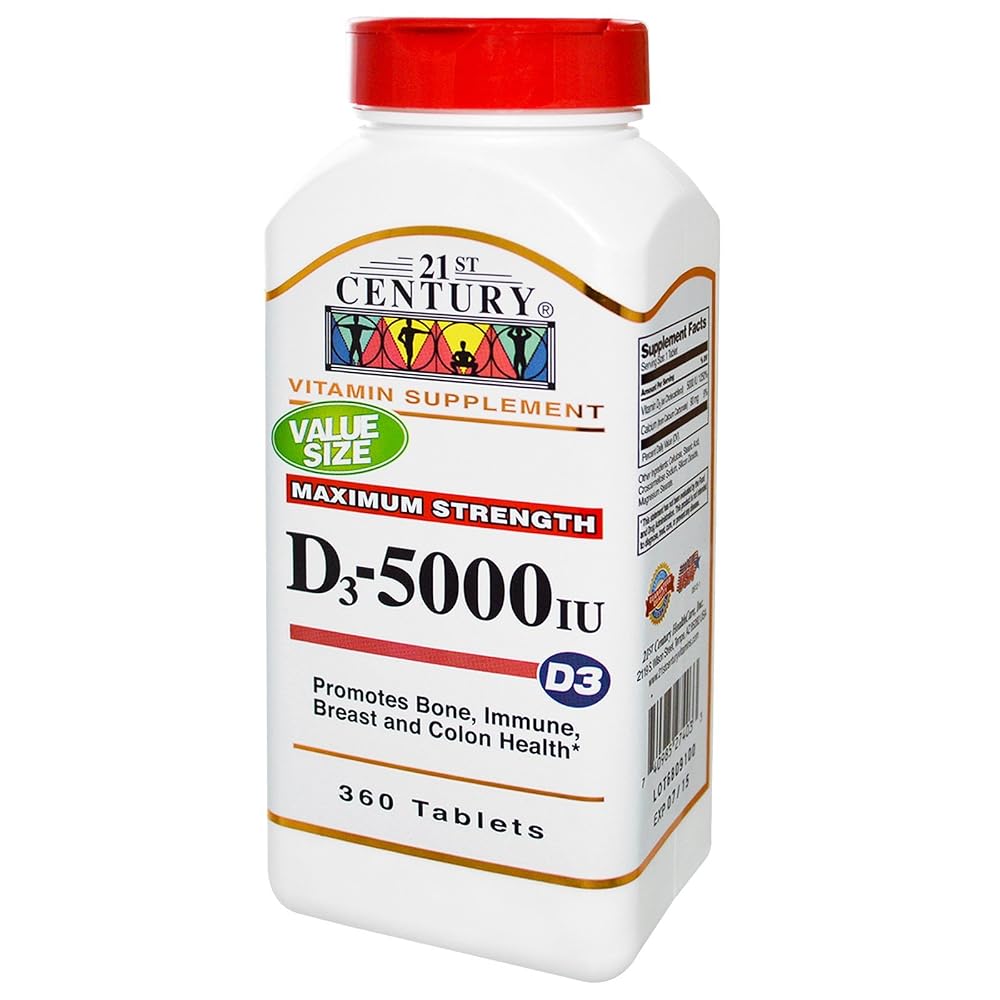 solodate 21st Century Vitamin D3 5000 IU - 720 Tablets (Pack of 2)