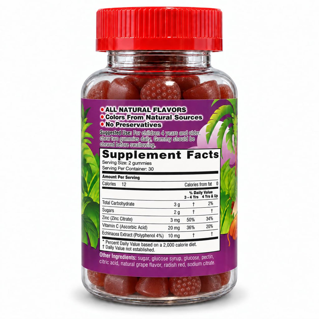 LEONA'S Immunity Gummies for Kids, Natural Grape Flavor - 60 Count - image 3