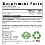 Brieofood Vitamin B6 100 mg - 250 Tablets - image 4