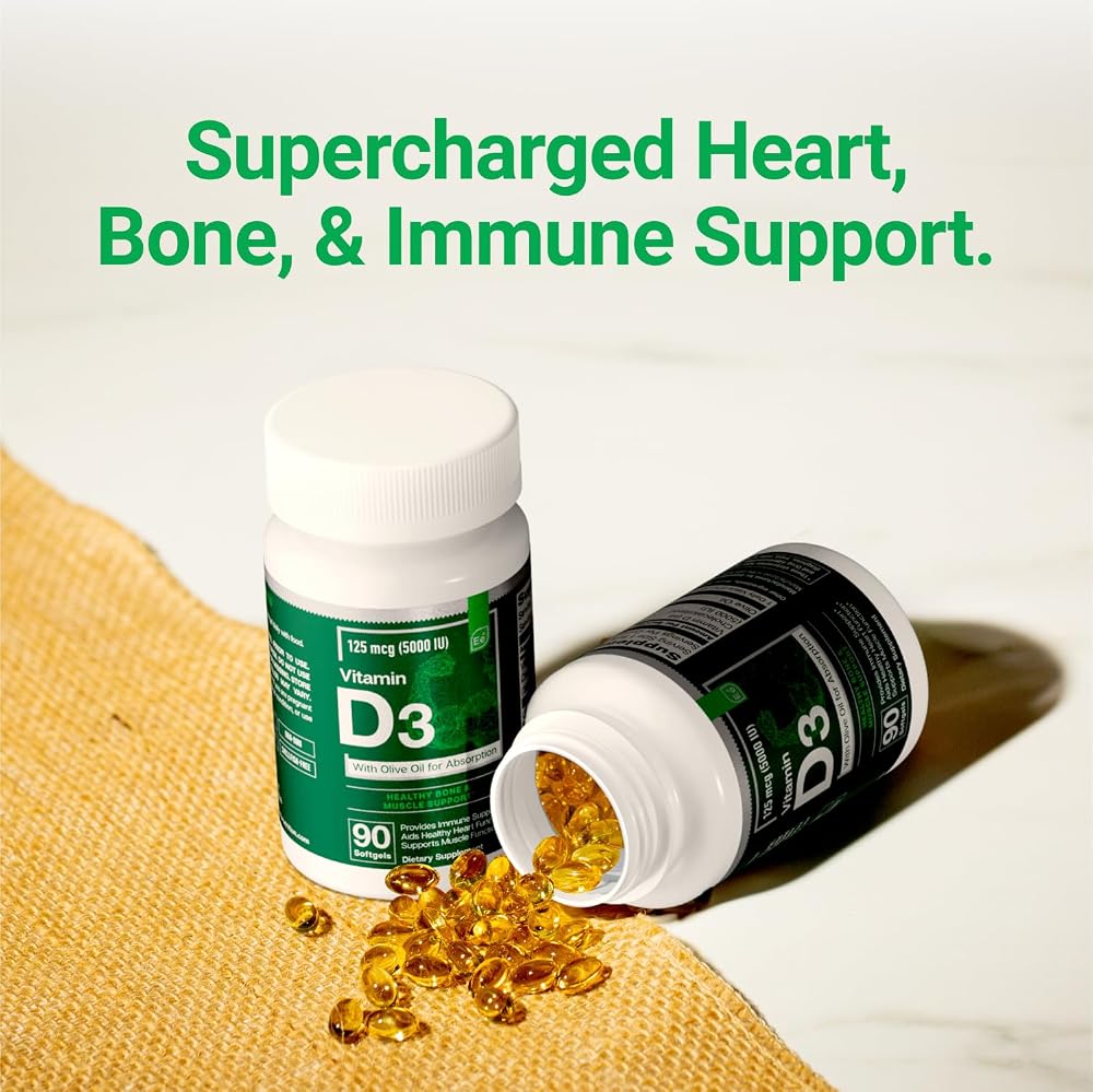Essential Elements Vitamin D3 5000 IU Softgels - 90 Count - image 4