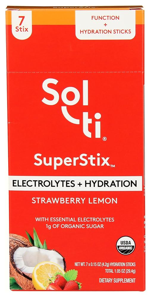 Sol-ti Hydration Plus Electrolytes Strawberry Lemon - 7 Count