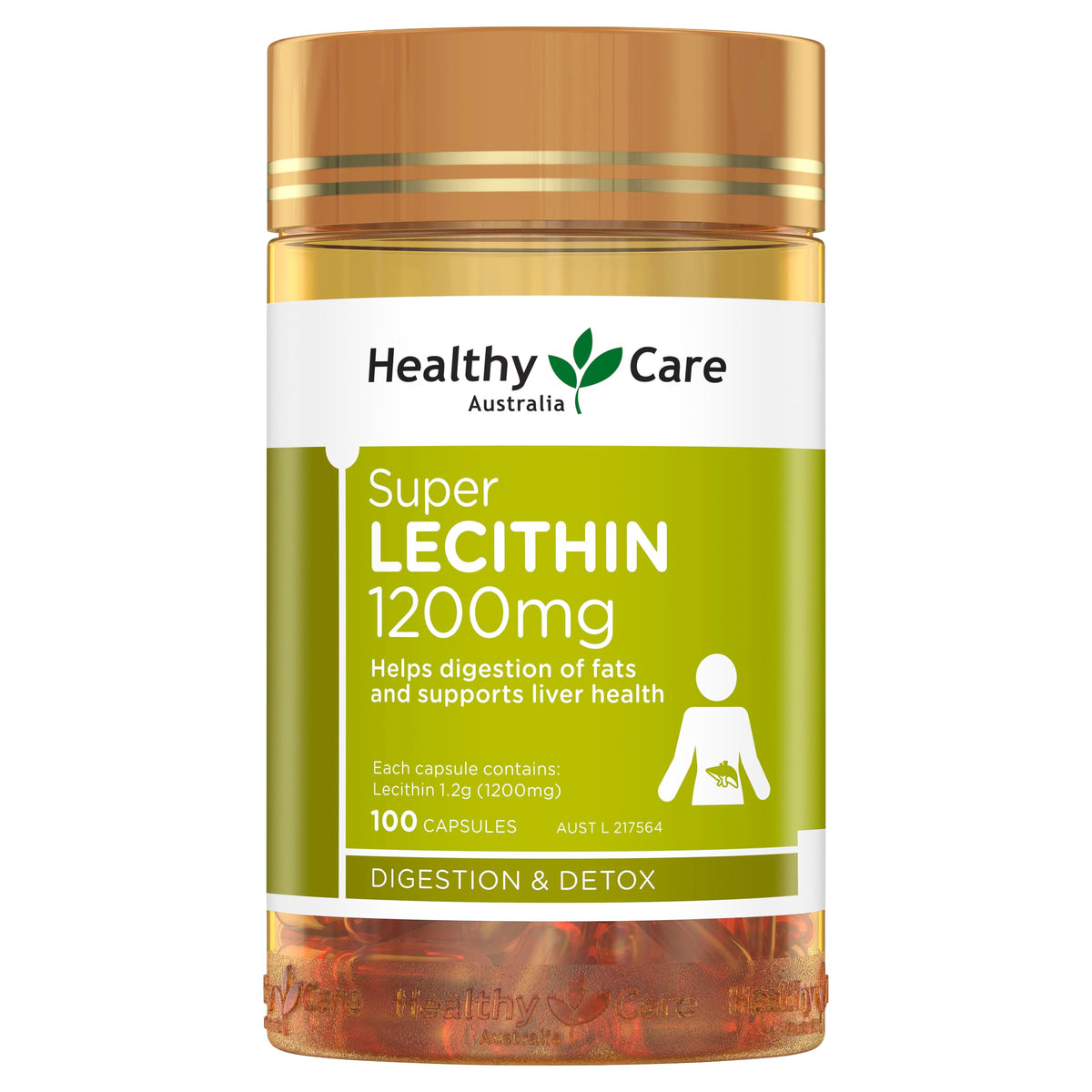 Healthy Care Lecithin 1200mg - 100 Capsules