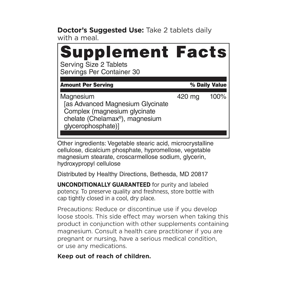 DOCTORS' PREFERRED Advanced Magnesium Glycinate 420 mg - 60 Capsules - image 2