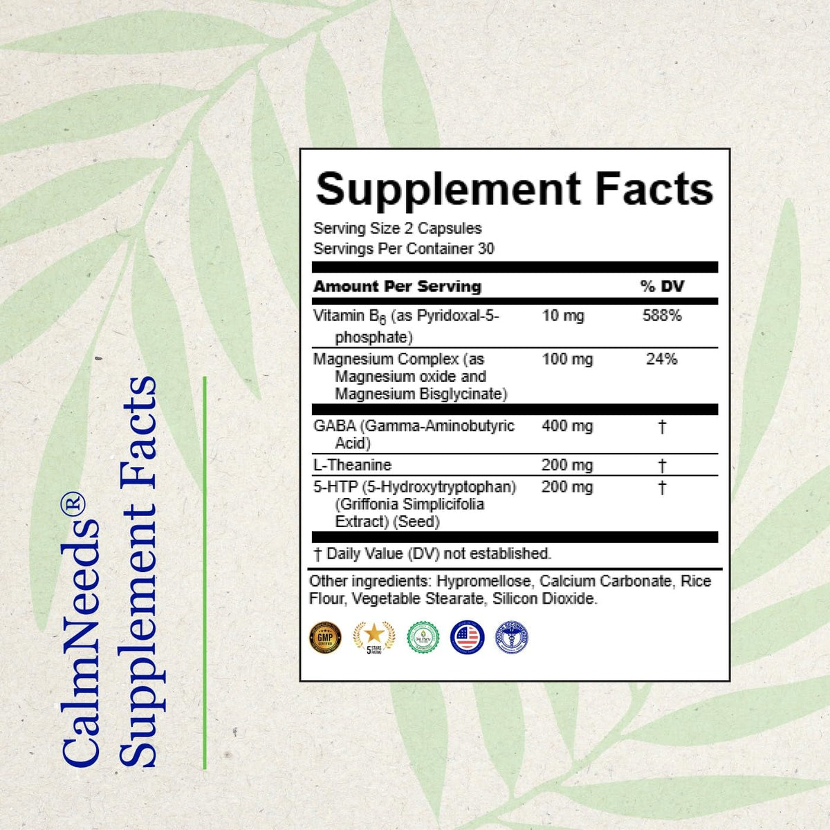 Neuro Needs CalmNeeds Promote Calm and Positive Mood - 60 Vegetarian Capsules - image 2