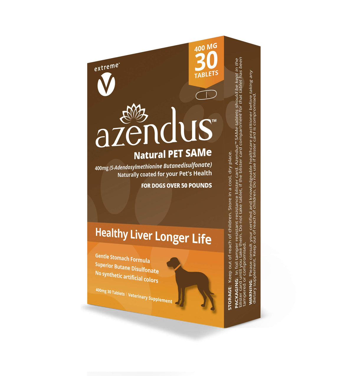 extreme V Azendus Natural SAM-e 400mg - 30 Tablets