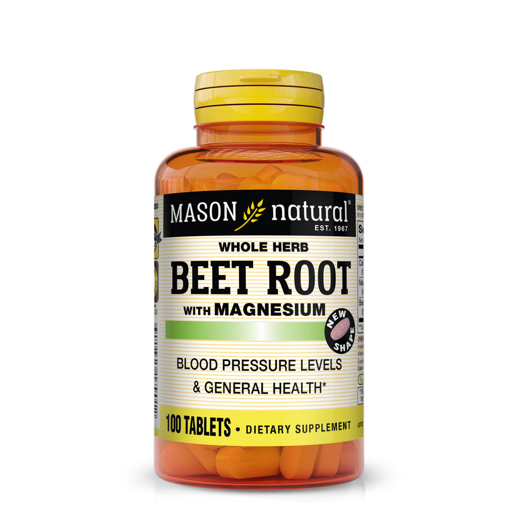 MASON NATURAL Beet Root with Magnesium and Calcium Tablets - 100 Count