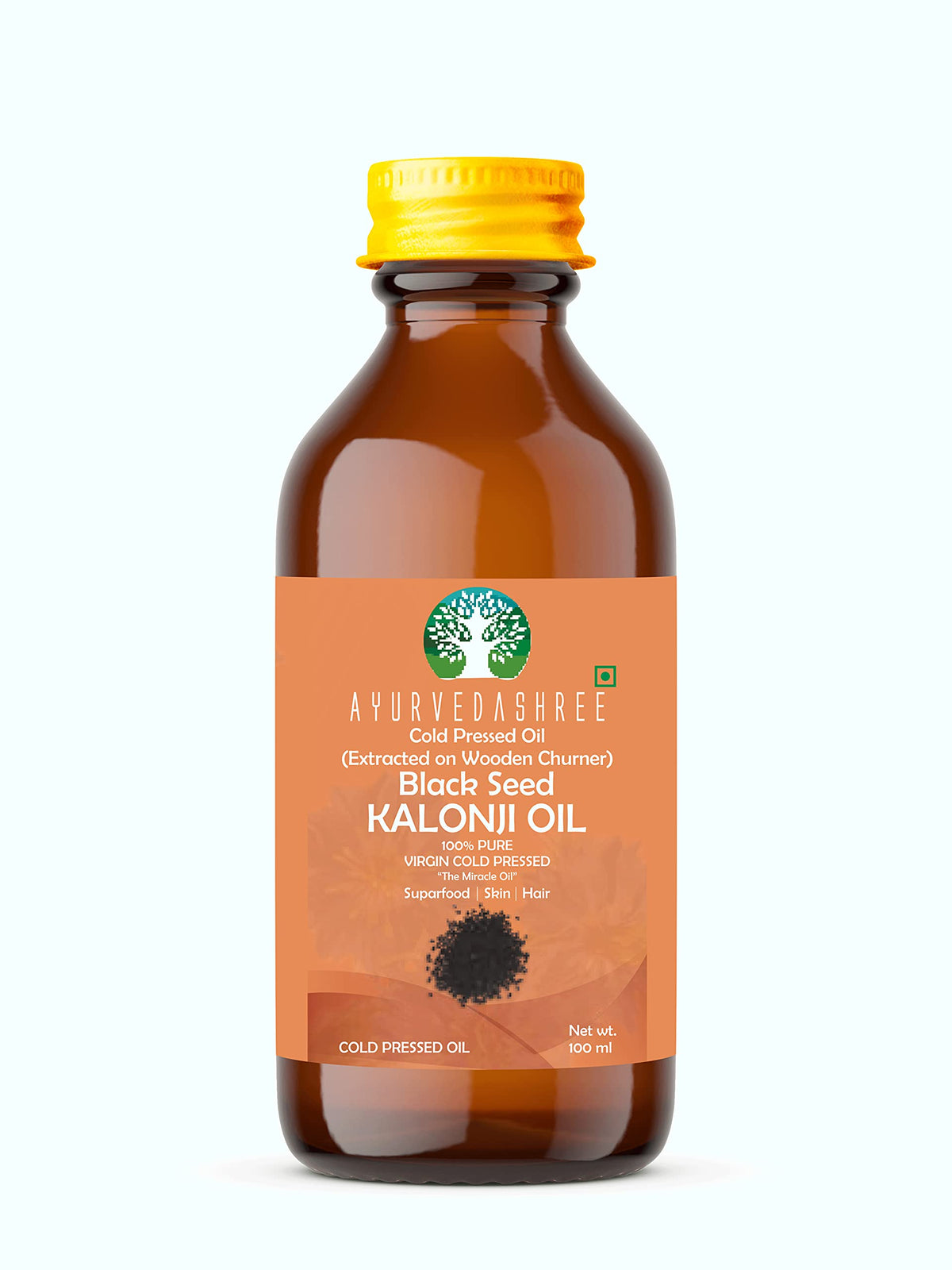 AYURVEDASHREE Cold Pressed Black Seed Oil - 3.38 fl oz