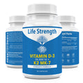 LifeStrength Vitamin K2 MK7 + D3 25,000 IU Supplement - 60 Capsules