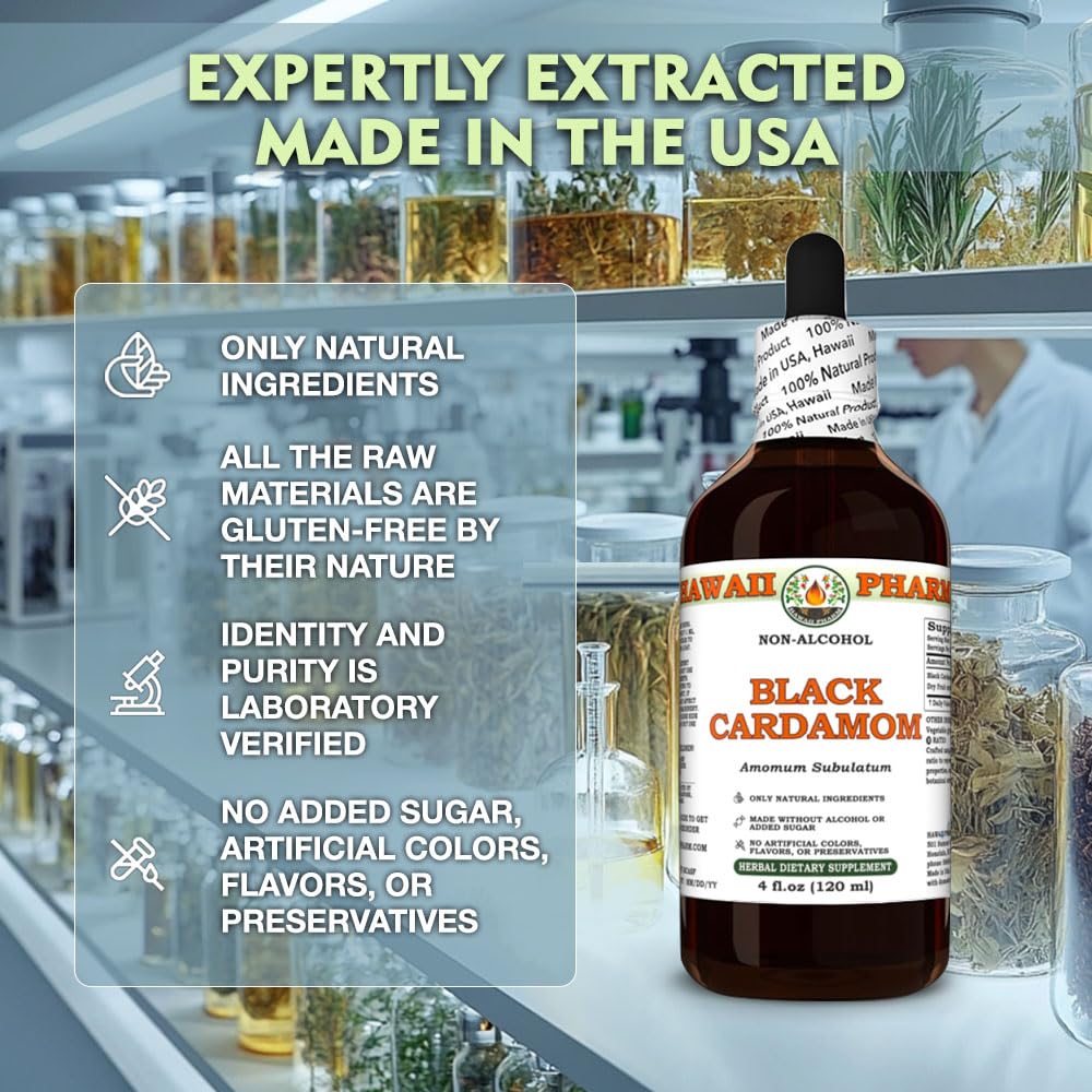 Hawaii Pharm Black Cardamom Alcohol-Free Extract - 32 fl oz - image 4