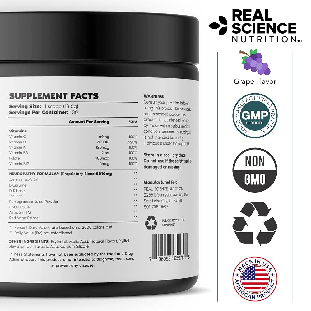 Real Science Nutrition Neuro Nerve Support Powder - 30 Servings - image 9