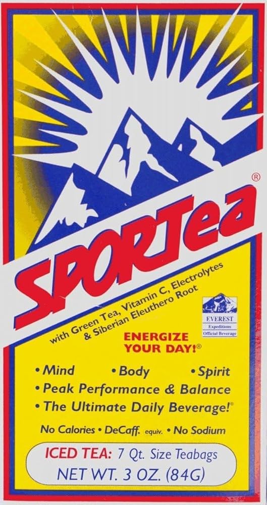 SPORTea Iced Natural Decaf Energy Drink Tea Bags - 7 Count