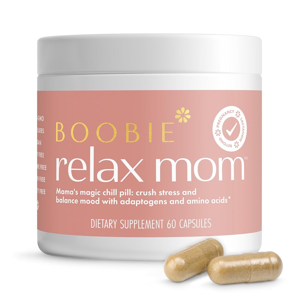 Boobie Relax Mom Pregnancy & Postpartum Stress Support - 60 Capsules