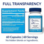 The Vitamin Shoppe Vitamin D3 2500 IU & K2 90 MCG - 60 Capsules - image 8