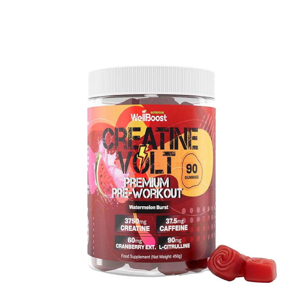 WellBoost Creatine Volt 90 Gummies for Energy & Endurance