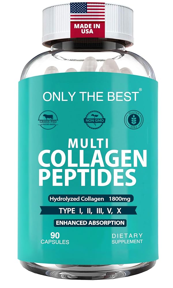 Only The Best Multi Collagen Peptides 1800mg - 90 Capsules