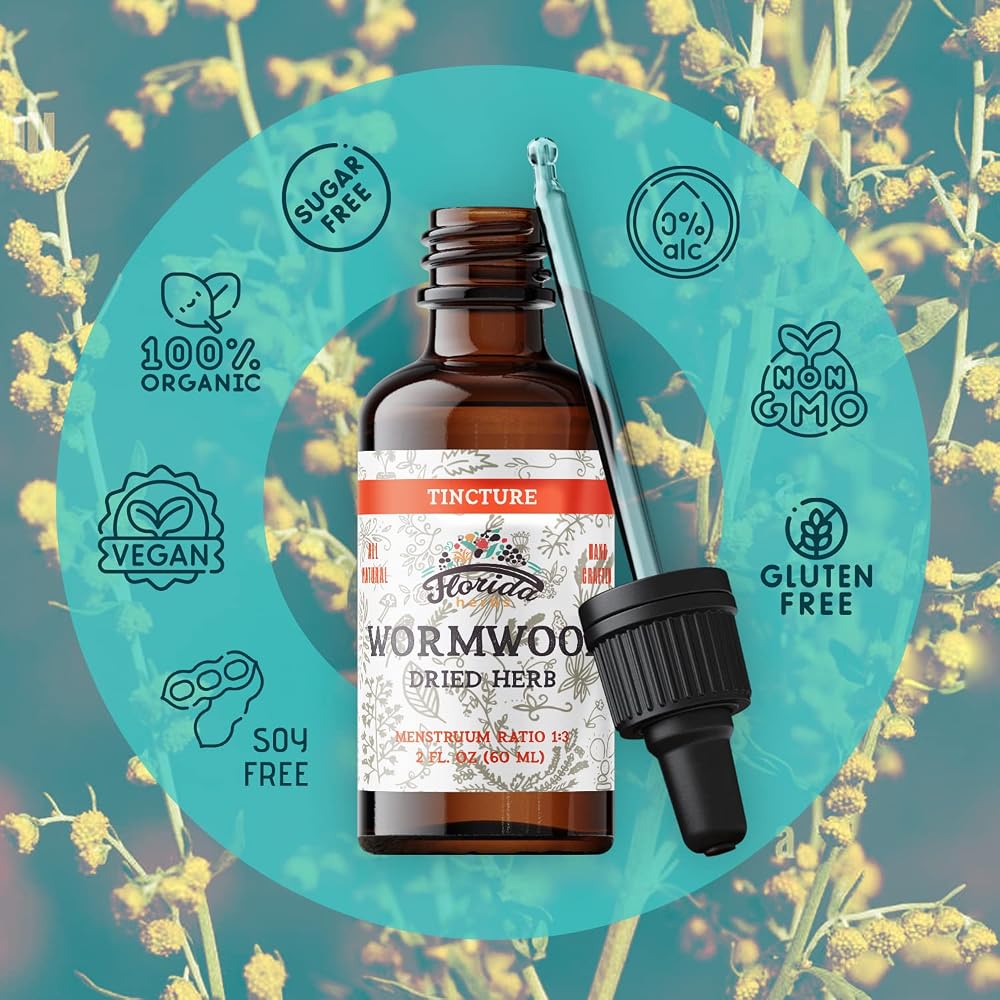 Florida Herbs Wormwood Organic Tincture Digestive Cleanse - 2 Fl Oz - image 6