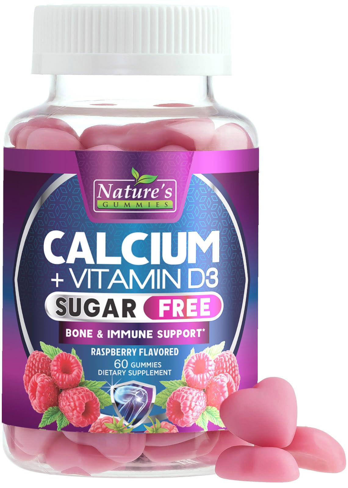 Nature's Nutrition Calcium Gummies - Sugar Free Calcium Gummy