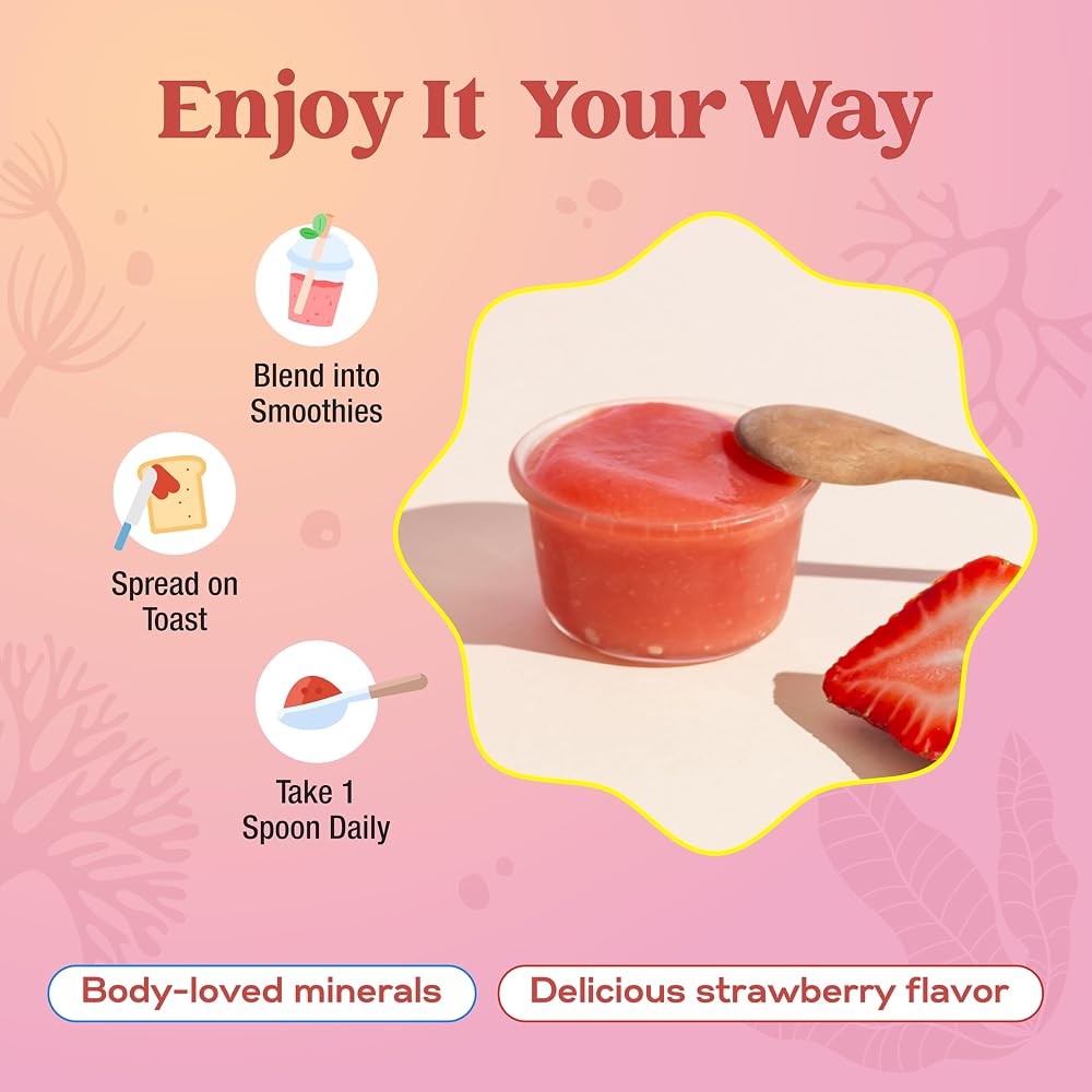 Ocean Bliss Sea Moss Gel Wildcrafted Strawberry - 16 oz - image 5