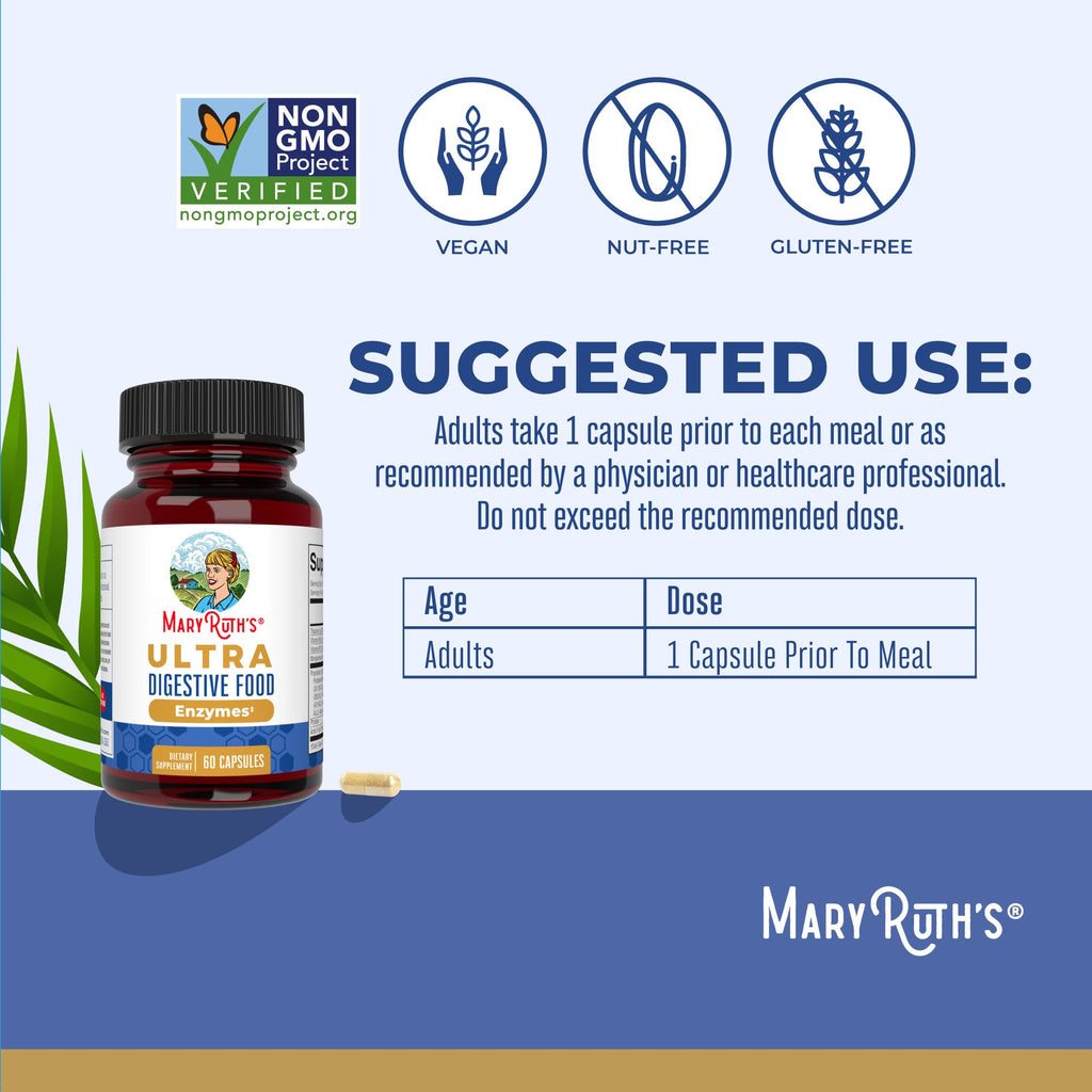 MARYRUTH'S Ultra Digestive Enzymes Supplement - 60 Capsules - image 3
