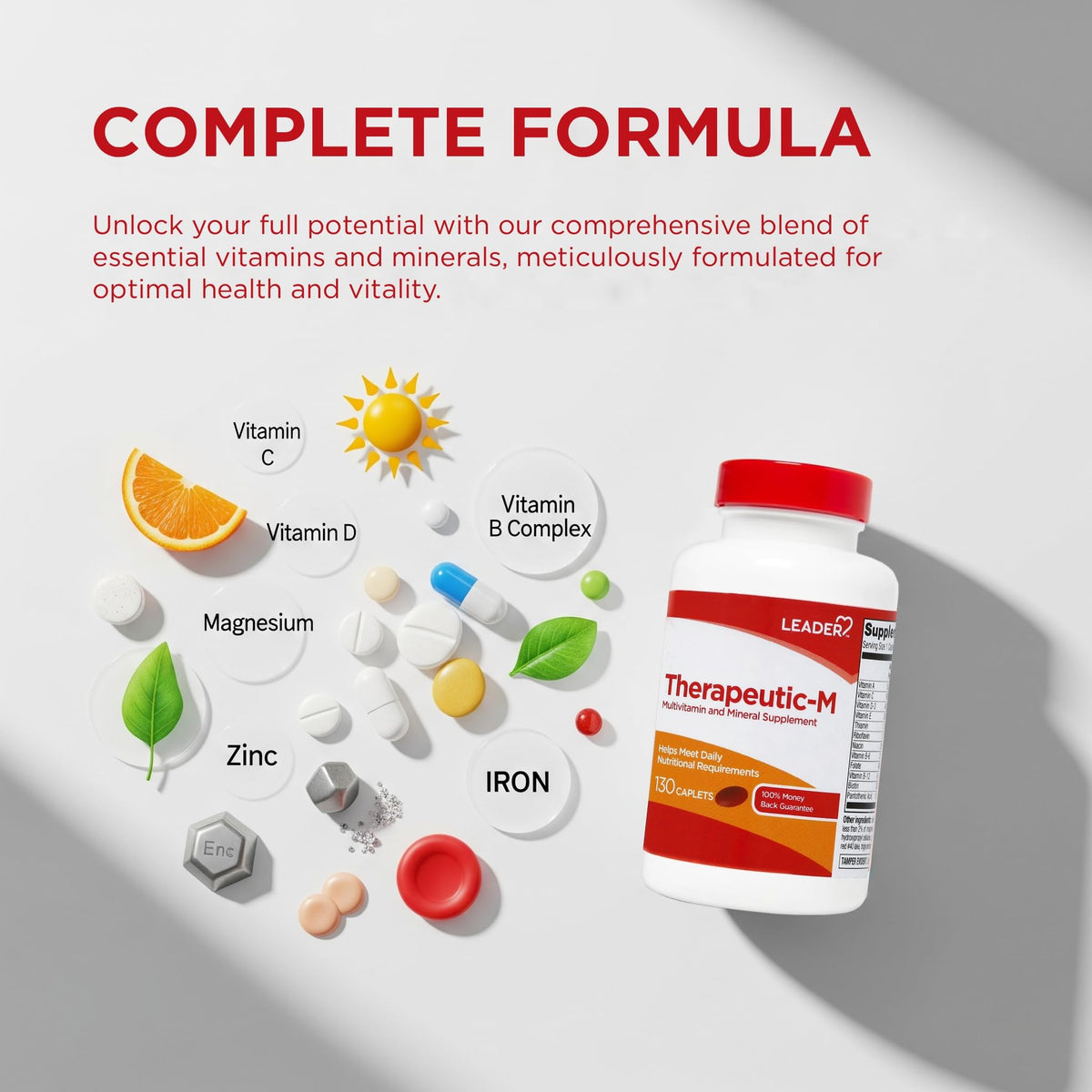 Leader Therapeutic-M Multi-Mineral Caplets - 260 Count - image 5