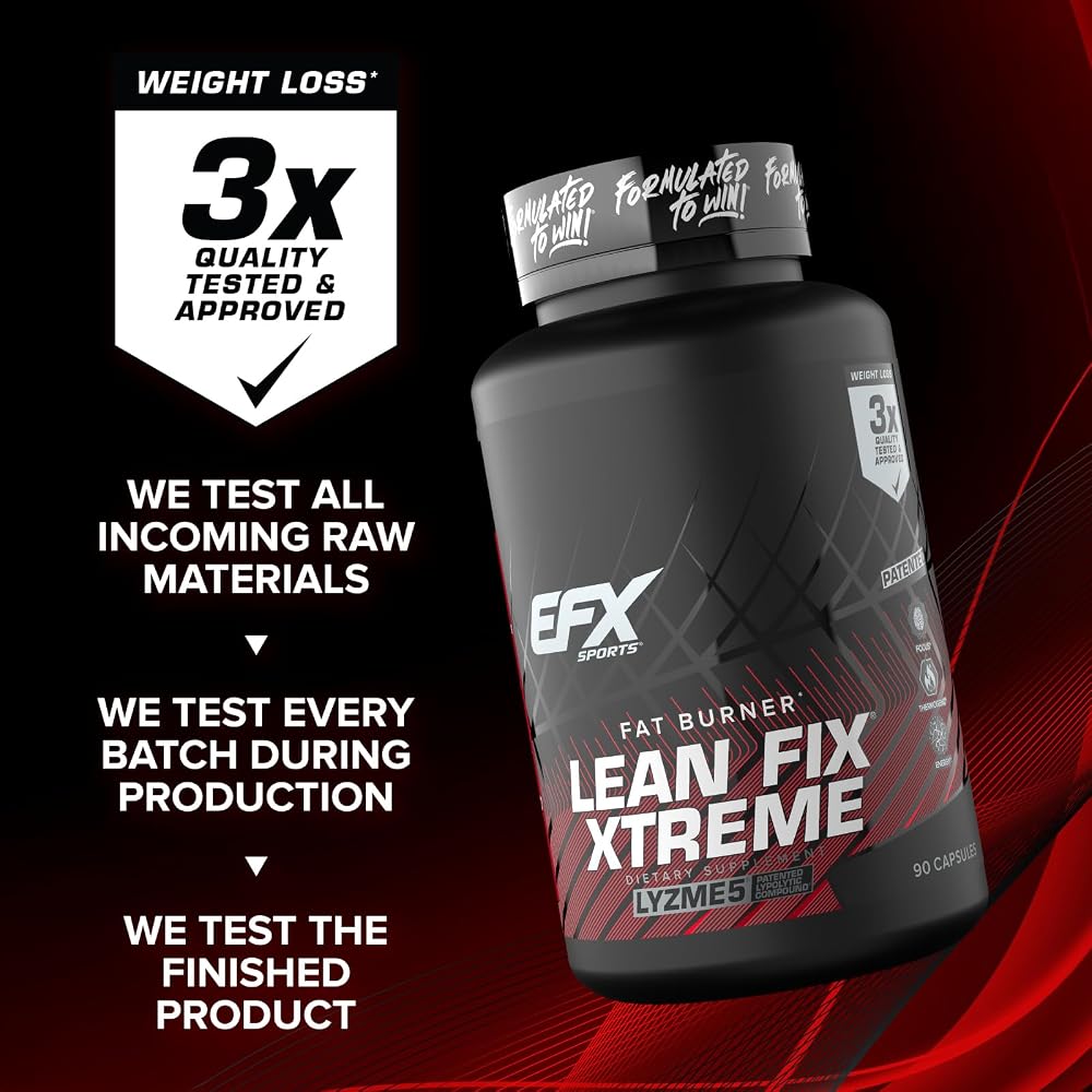EFX Sports Lean Fix Xtreme Fat Burning Formula - 90 Capsules - image 5