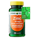 LightSpring Zinc Dietary Supplement 50 mg - 200 Caplets
