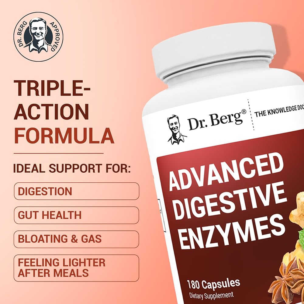 Dr. Berg Advanced Digestive Enzymes with Apple Cider Vinegar - 180 Capsules - image 2