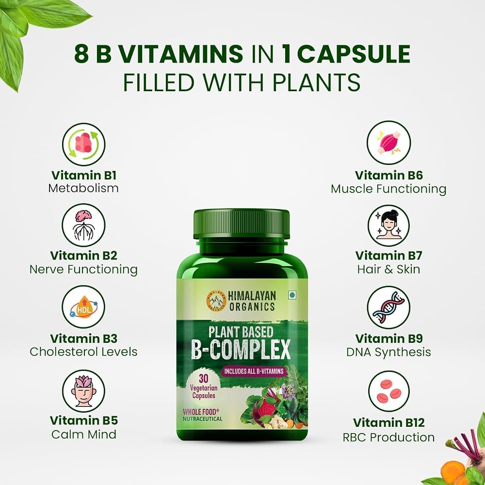 Generic Plant Based Vitamin B Complex with 100% RDA - 30 Capsules - image 2