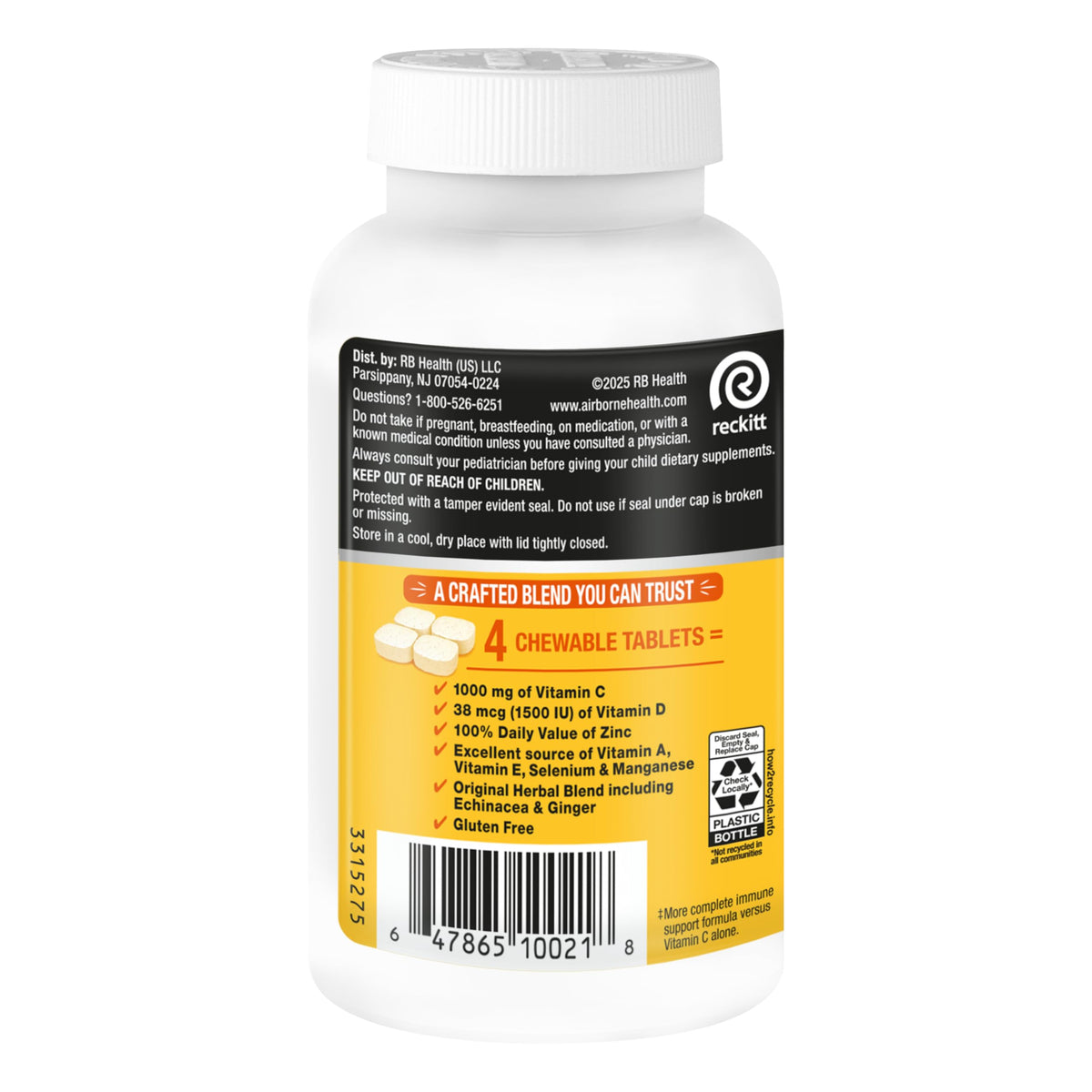 Airborne Vitamin C 1000mg Immune Support Chewable Tablets - 200 Count - image 10