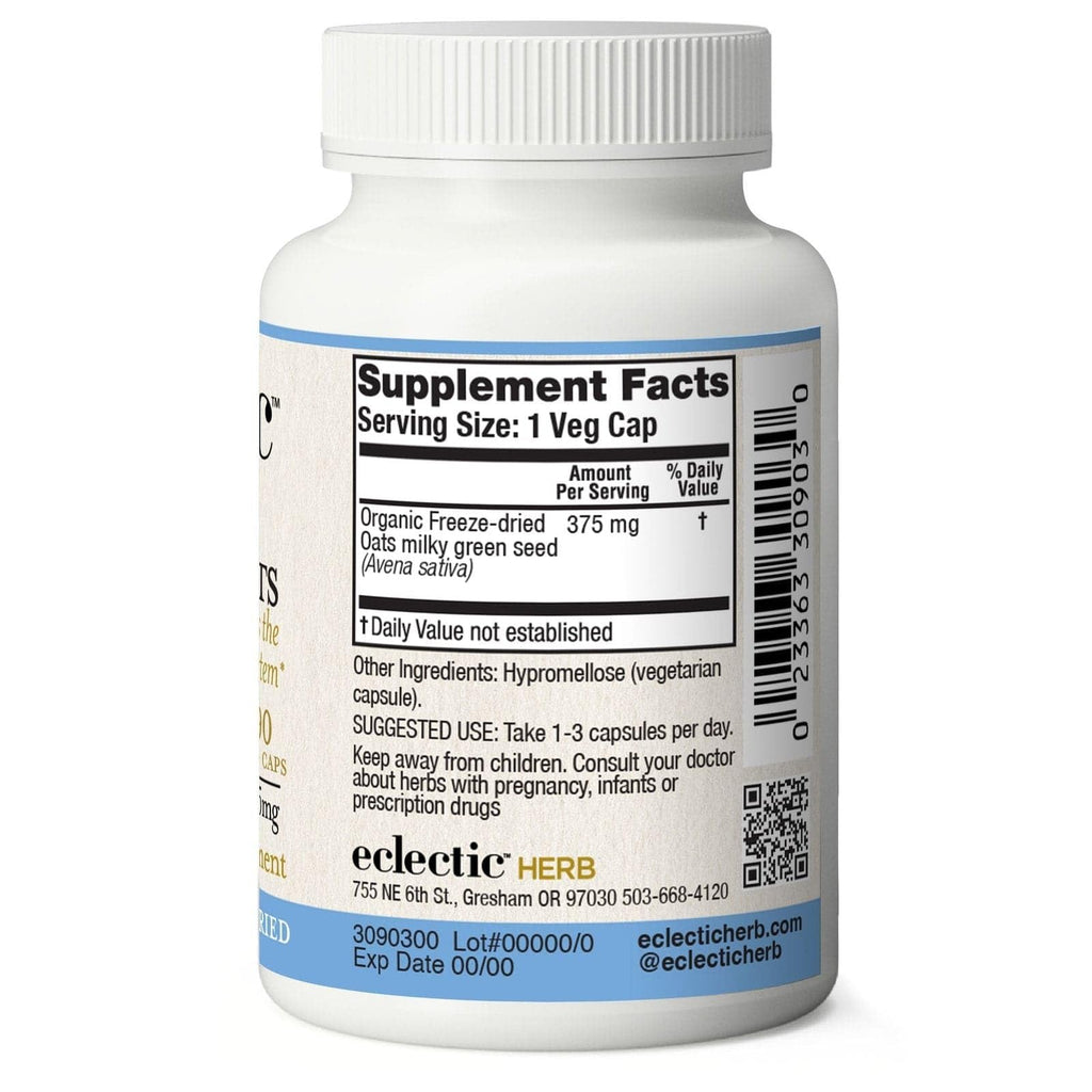Eclectic Institute Organic Oats Capsules Nervous System Support - 90 Capsules - image 3