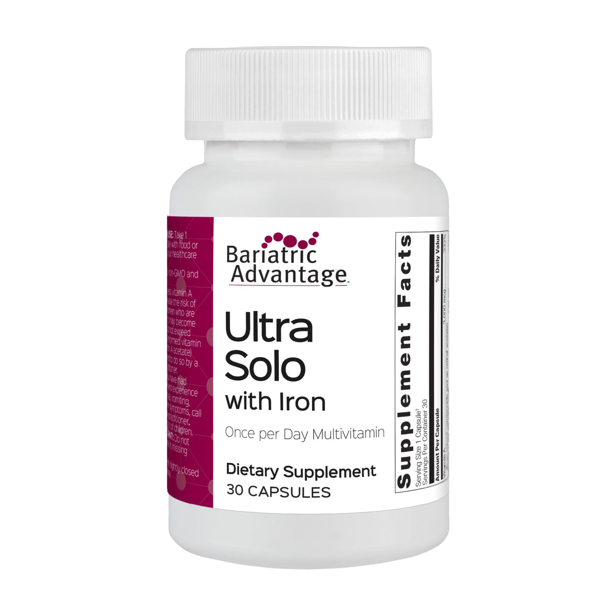 Bariatric Advantage Ultra Solo with Iron - Once-Per-Day Daily