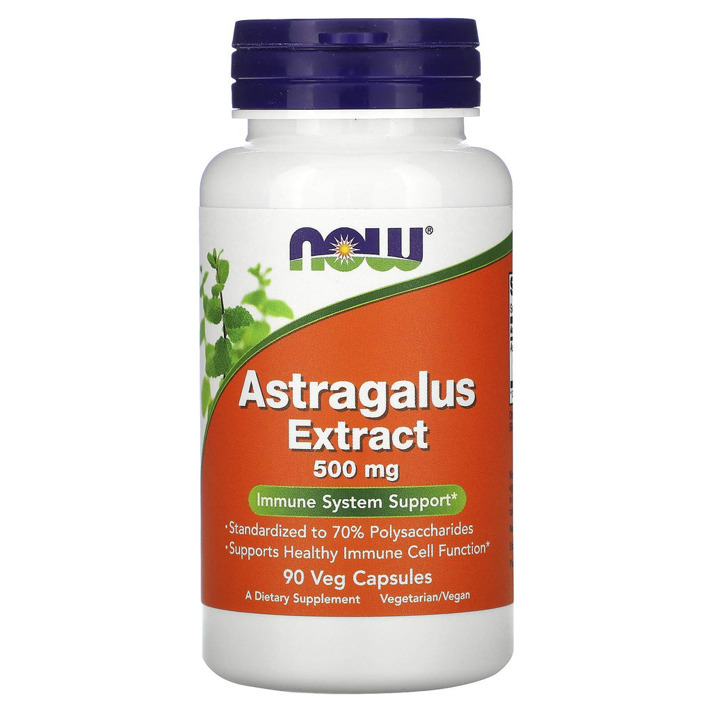 NOW Foods Astragalus 70% Extract 500mg - 180 Vegetarian Capsules - image 2