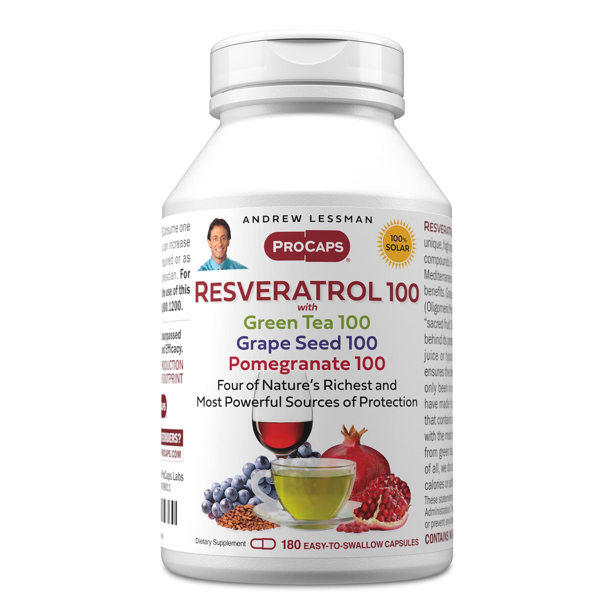 ANDREW LESSMAN Resveratrol-100 with Green Tea 100 Grape Seed 100
