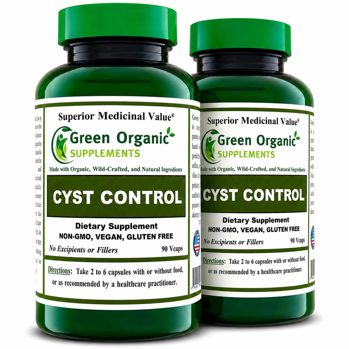 Green Organic Supplements Cyst, Breast Cyst, 90 Vegetarian Capsules, High
