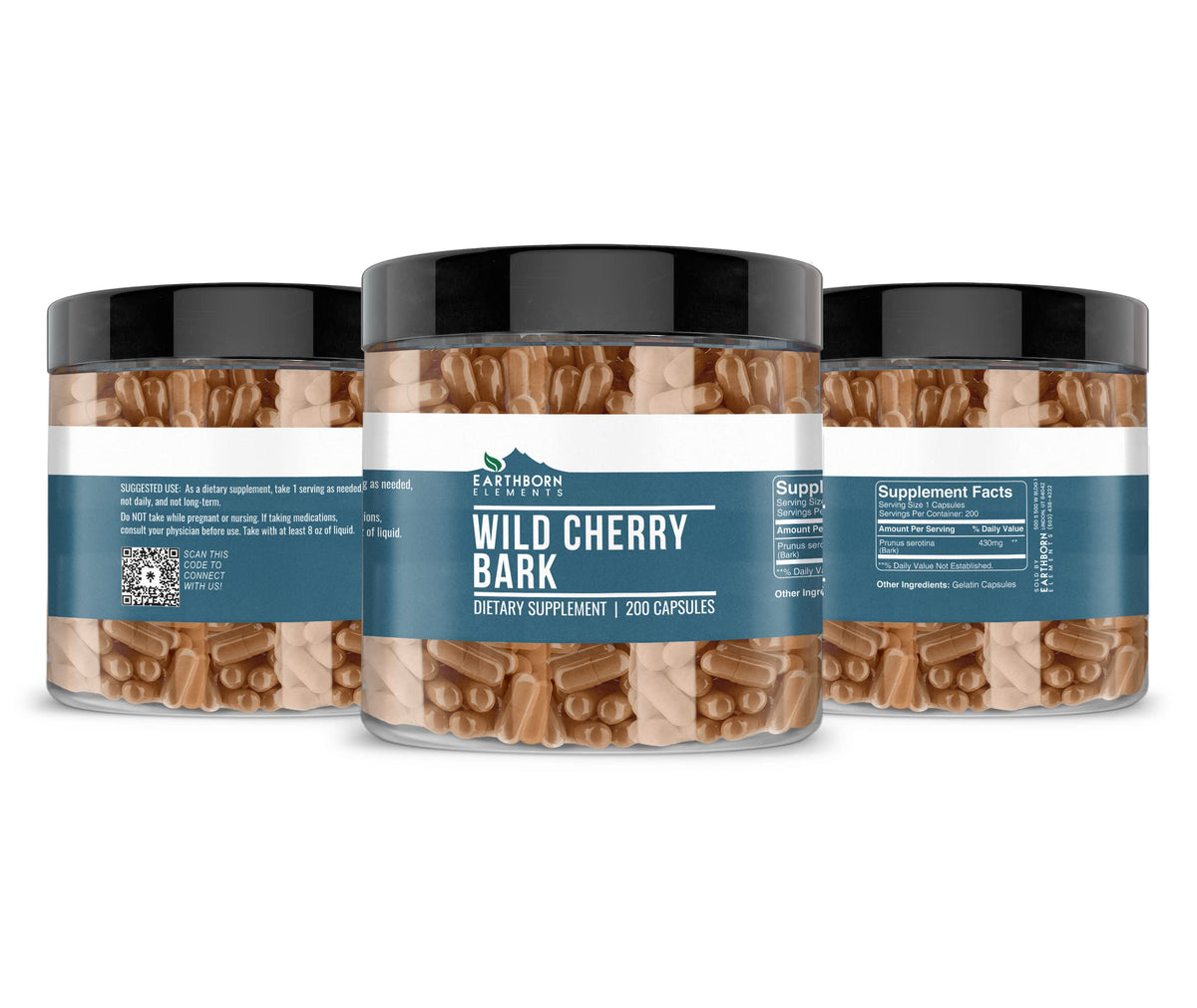 Earthborn Elements Wild Cherry Bark - 200 Capsules - image 4