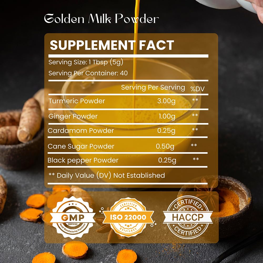 Hebhac Herbs Turmeric Golden Milk Powder - 200g - image 2