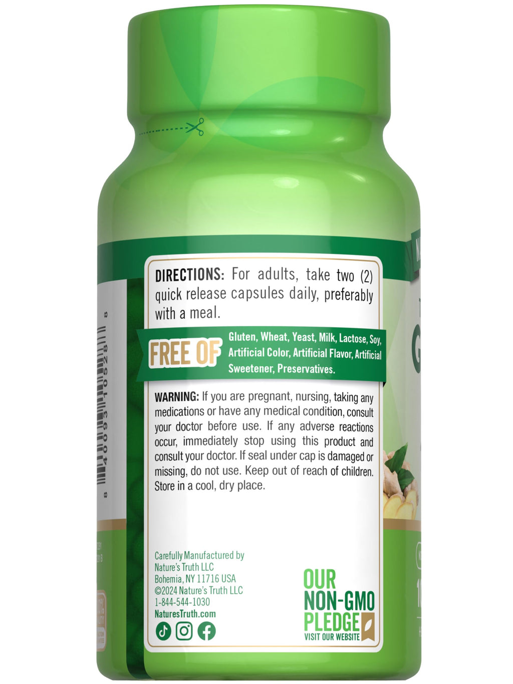 Nature's Truth Ginger Root Extract 1500 mg - 100 Capsules - image 5