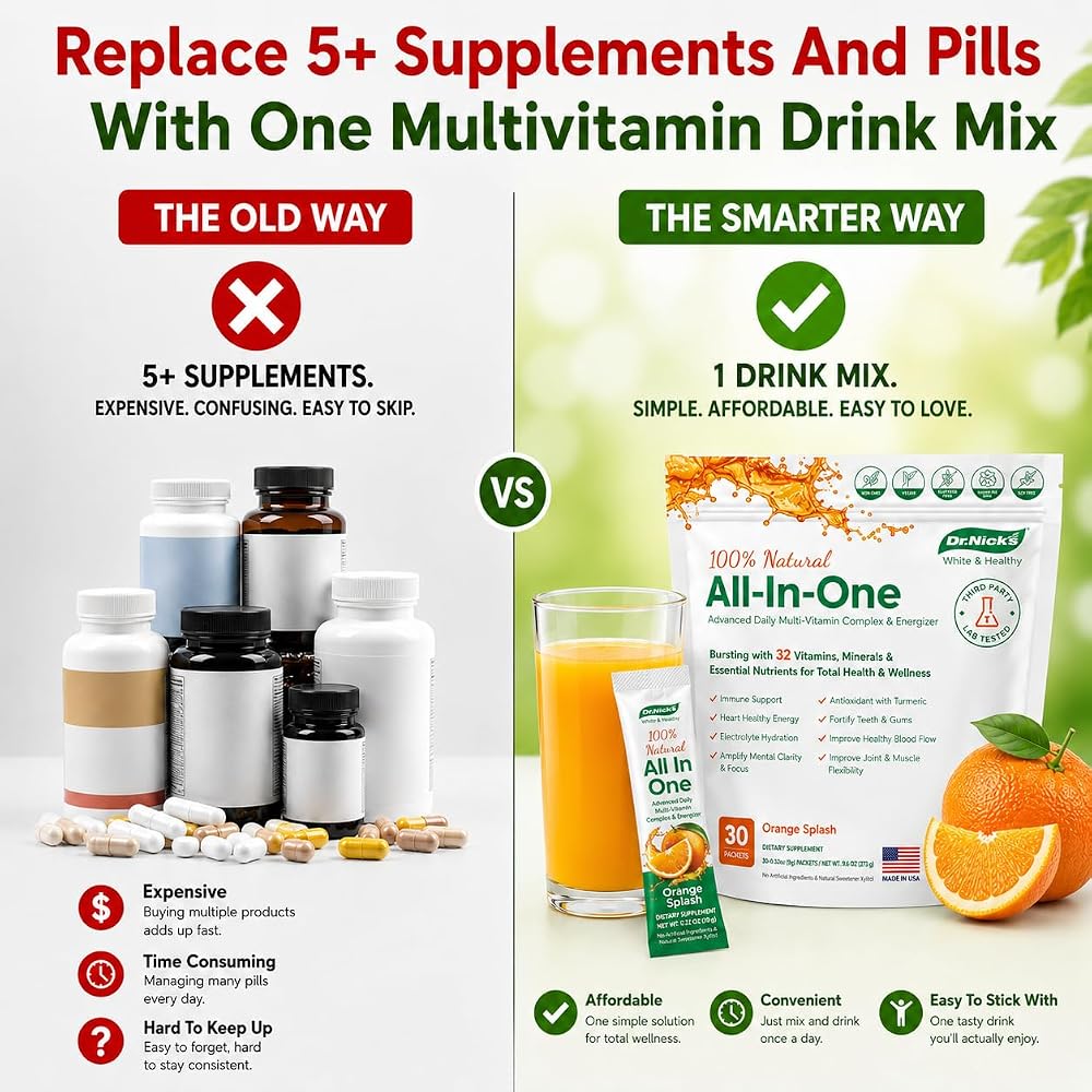 Dr. Nick's Multivitamin Powder for Women and Men - 30 Packets - image 3
