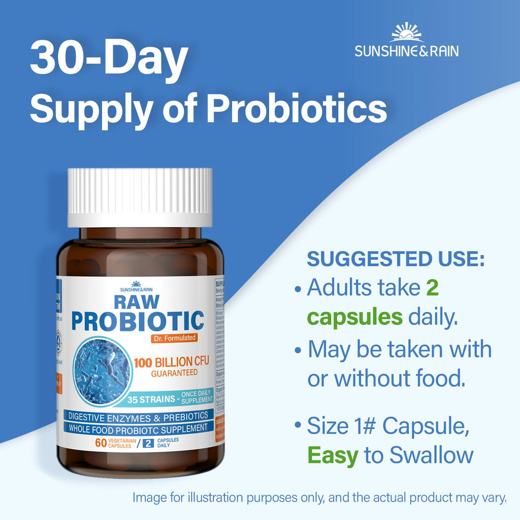 Sunshine & Rain Raw Probiotics for Women & Men