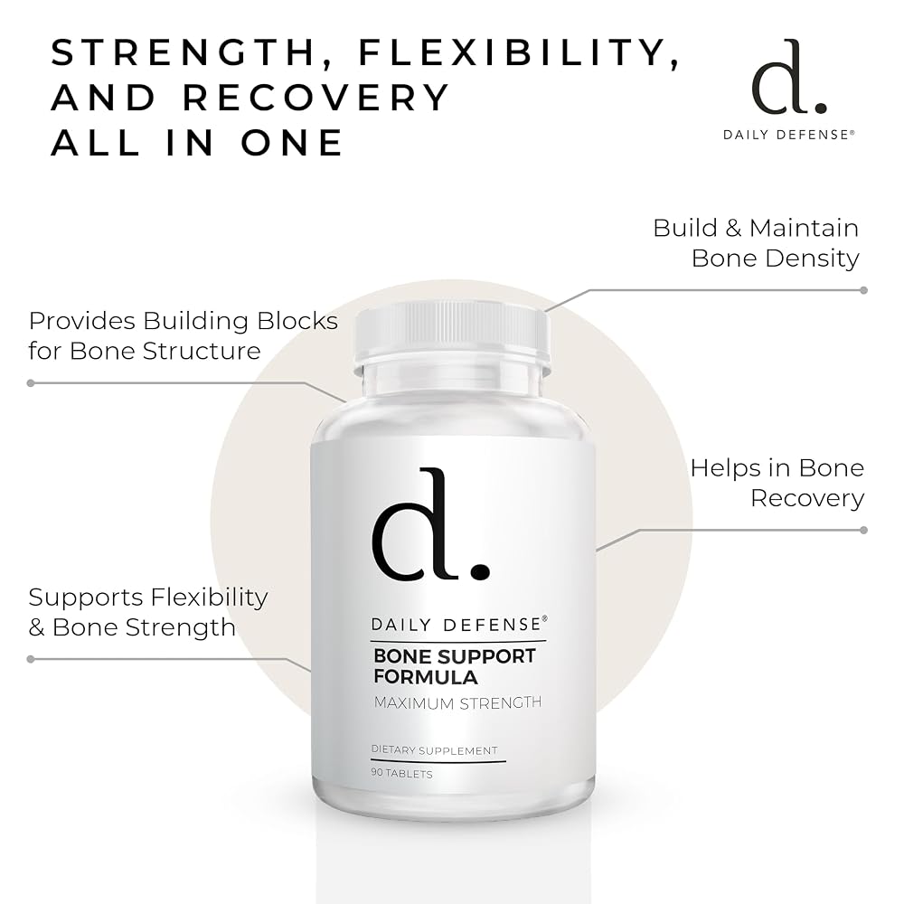 Daily Defense Calcium 1000mg Bone Support Formula - 90 Tablets - image 5